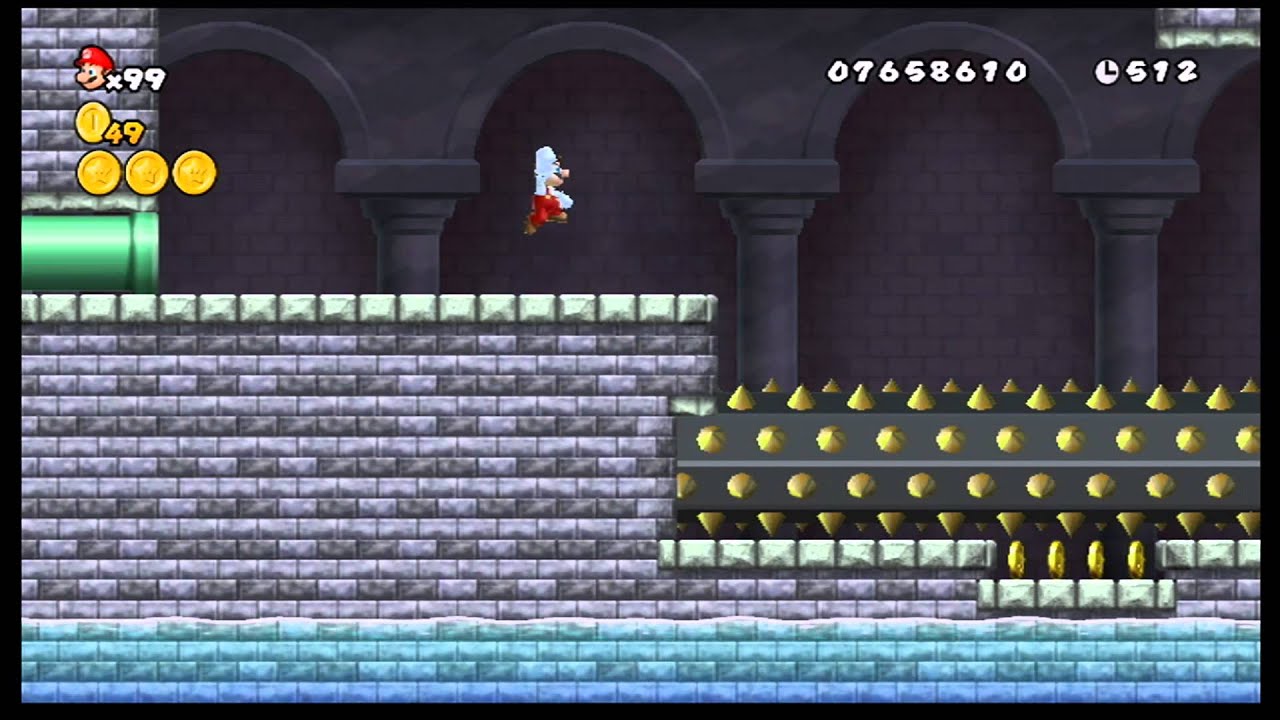 New スーパーマリオブラザーズ Wii 4-城【プレイ動画】 - YouTube