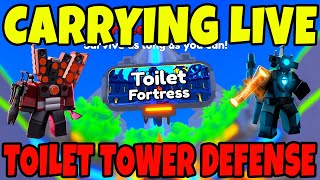 LIVE CARRYING TOILET TOWER DEFENSE  ENDLESS MODE #shorts #roblox