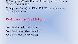 Event Classes and their Interfaces