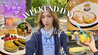 🌷WEEKEND DAY in my life | studying, doing exercise, delicious food and bakeries