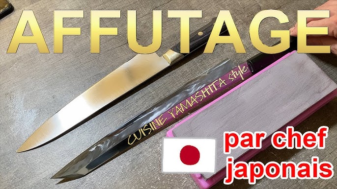 Affûtage traditionnel à la pierre - Couteau Japonais HAIKU ITAMAE USUBA 