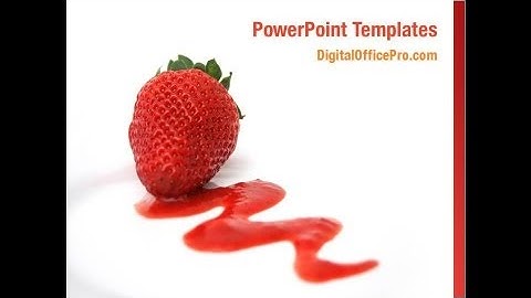 Ice Cream & Strawberries PowerPoint Template Backgrounds - DigitalOfficePro #01499