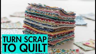 Transform Tiny Fabrics into Stunning Quilt Block Easily! 😍 (Patchwork Tutorial)