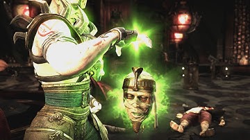Mortal Kombat X - Quan Chi/Ermac Mesh Swap Intro, X Ray, Victory Pose, Fatalities and Brutality