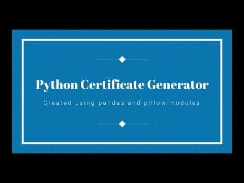 Python Certificate Names Generator