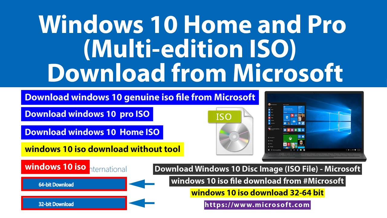 Windows 10 Pro and Windows 10 Home (multi edition ISO) Download 