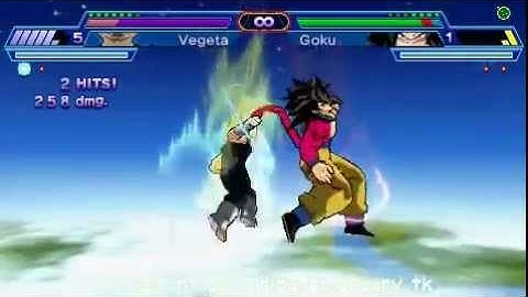 DBZ Shin Budokai 2 PSP : Majin Vegeta VS Goku SSJ4