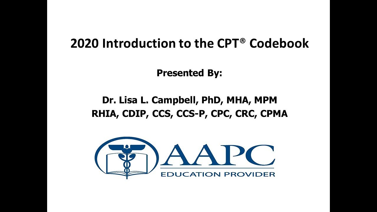 Introduction to the 2020 CPT Manual