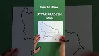 How to Draw Uttar Pradesh Map #Shorts#youtube #Up wala #geography @gita5432