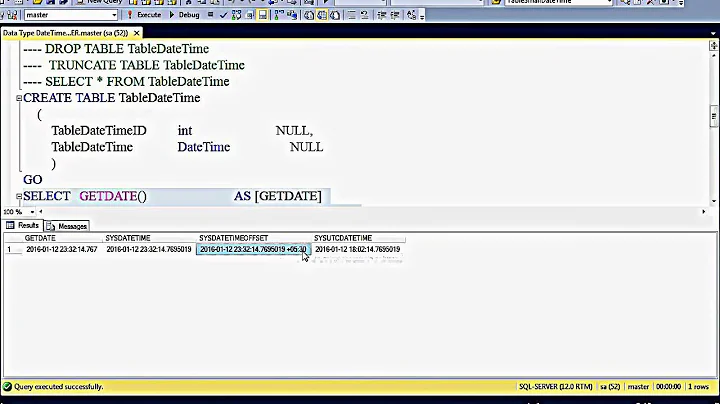 SQL Server Data Type Part 13 - DateTime (Telugu)