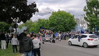 Festeggiamenti fuori da San Siro 🖤💙