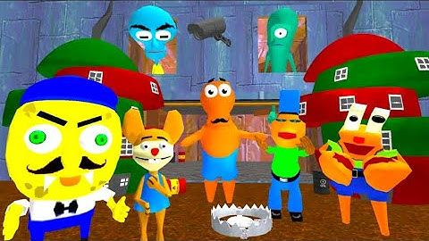 Sponge neighbour escape 3d #NEWUPDATE part-1. #spongebob #spongeneighbour#spongegang