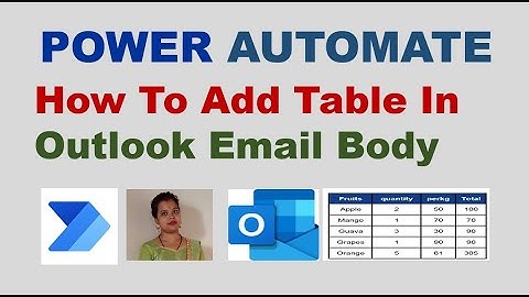Power Automate Desktop Email Automation How to Add Table in The Email Body
