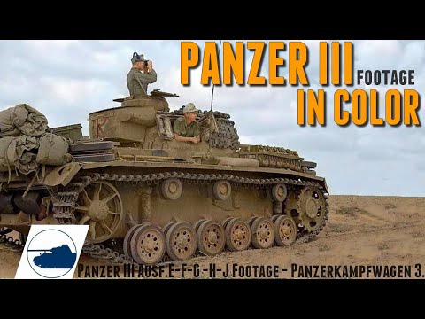 WW2 color footage  Panzer III -  Panzerkampfwagen 3.