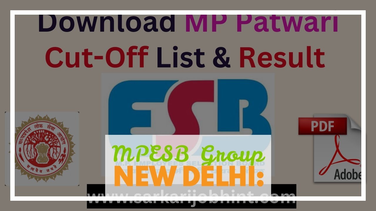MPESB Group 1, 2 Answer Key 2023 released on esb.mp.gov.in, download here