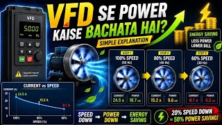 Power Saving in Variable Frequency Drive| How Power Saving Done in VFD| Hindi