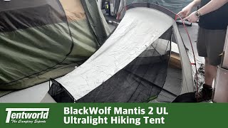 BlackWolf Mantis 2 UL Ultralight Hiking Tent - Great Option for Couples