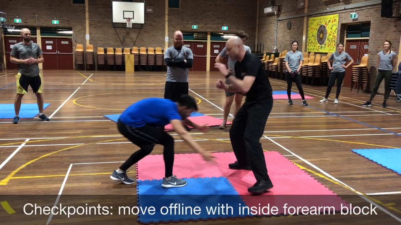 How to stop a crash tackle in a fight | Krav Maga