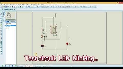 Simple Running light using NE555 and CD4017 in proteus