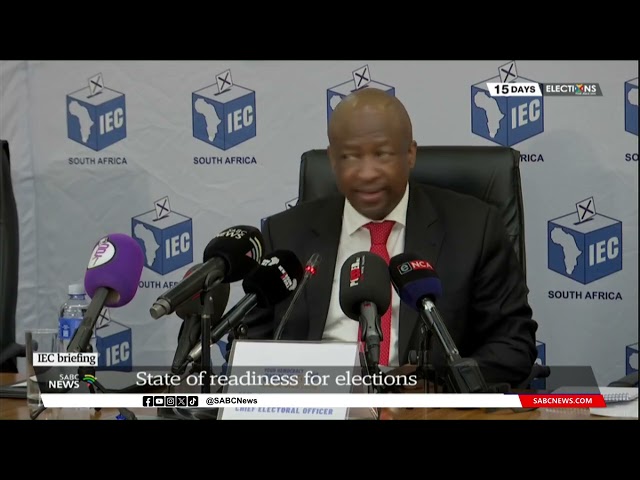 2024 Elections | IEC briefing on the state of readiness for 29 May polls, international voting class=