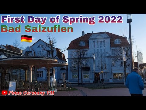 Walking Tour on First Day of Spring this Year in Kurpark Bad Salzuflen, Germany.