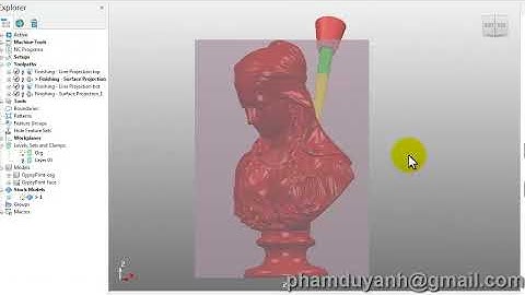 CKD learn - Example 03 - PowerMill - Finishing Projection Surface