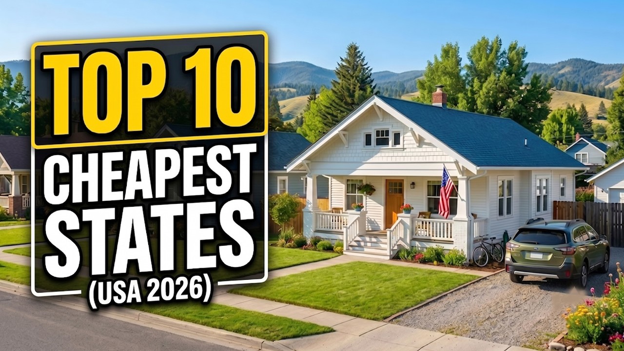 Top 10 Cheapest States to Live in USA | Best Affordable List 2026 - YouTube
