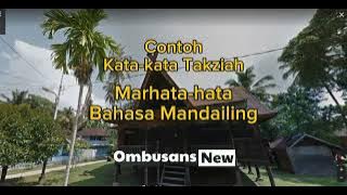 Belajar Markobar - Contoh Kata Takziah dalam bahasa Mandailing - Marhata-hata
