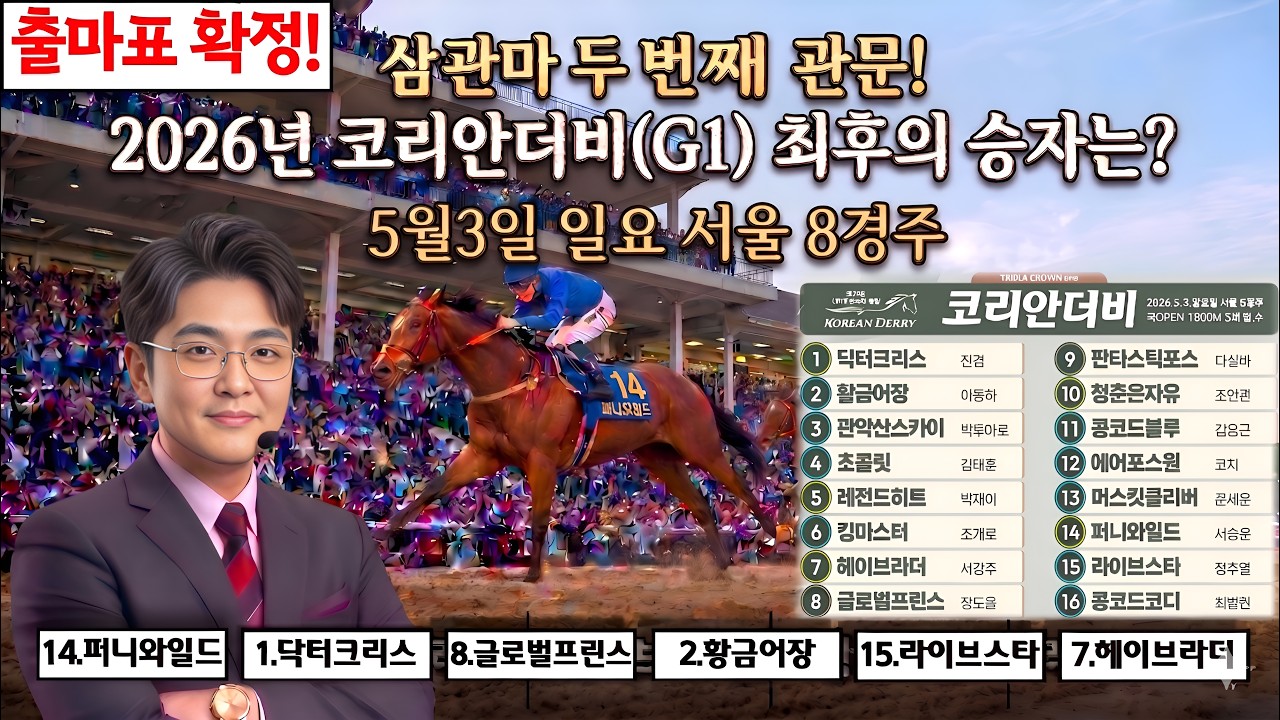 #(출마표 확정) [코리안더비] 대상경주 심층분석!