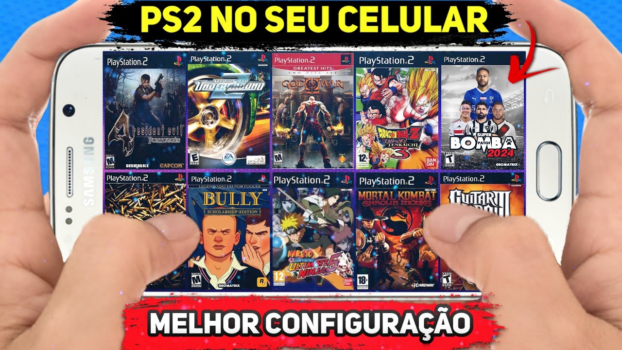 😱 INCRÍVEL!!! Como Jogar JOGOS de PS2 no CELULAR