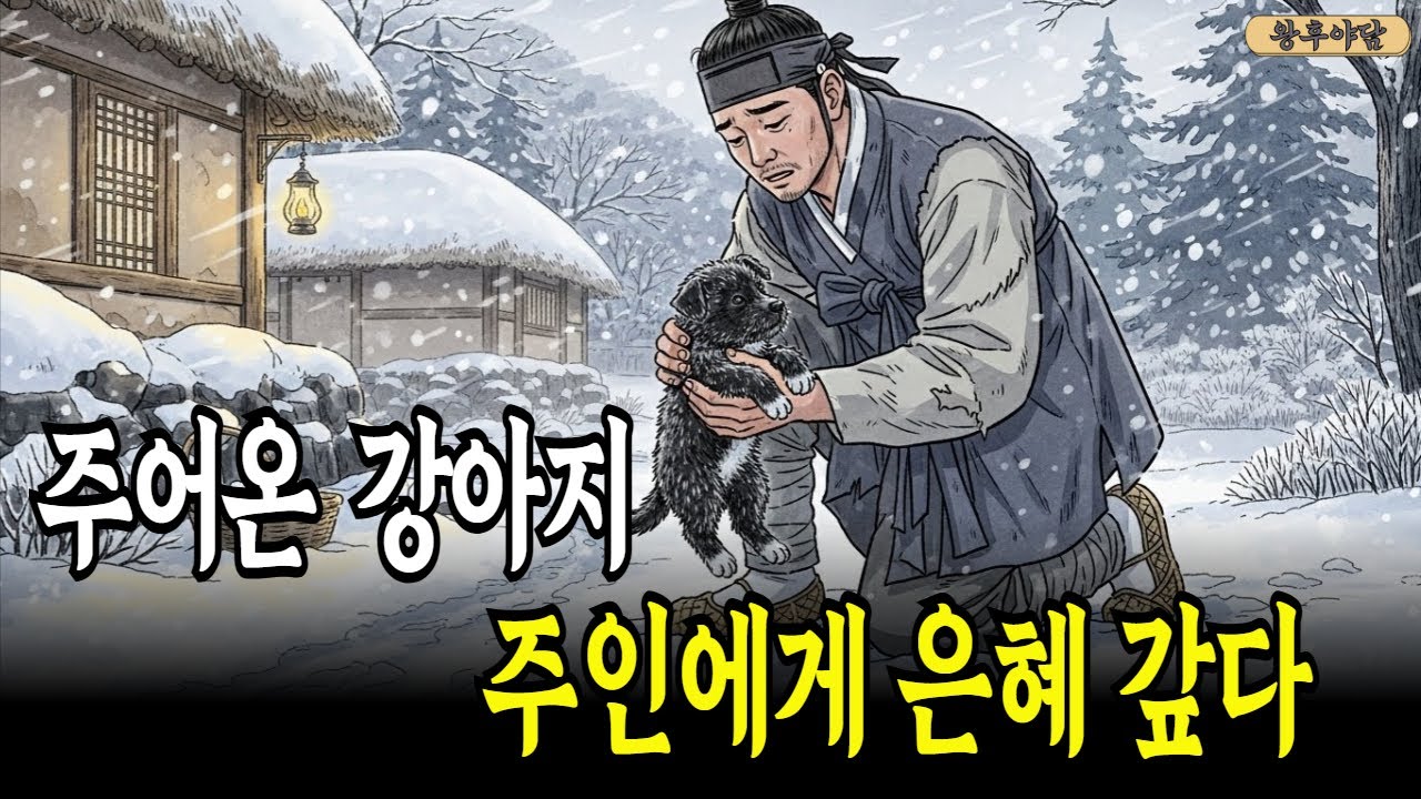 죽어가는 새끼 강아지를 정성껏 돌봐준  주인에게 은혜를 갚은 강아지