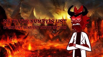 My By The Numbers List (Worstest Scariest Minus Edition) (OUTDATED)