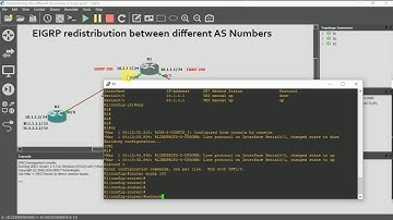 EIGRP Redistribution between different AS number using GNS 3