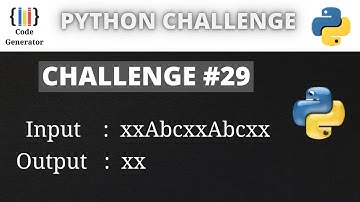 Python Challenge Program | #29