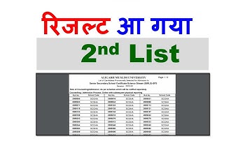 AMU Class 11 Self finance 2nd List Result 2023| AMU Class 11 Admission 2023|AMU Class 11 Result 2023