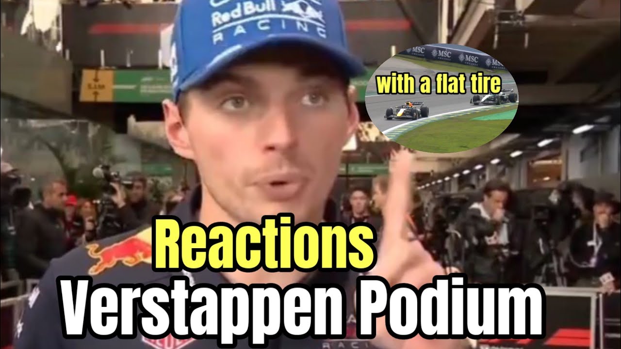 Shocking Reactions Max Verstappen Post- Race Interview| F1 Brazil GP ...