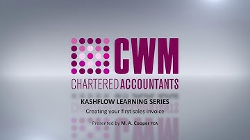 Kashflow - Creating Your First Sales Invoice