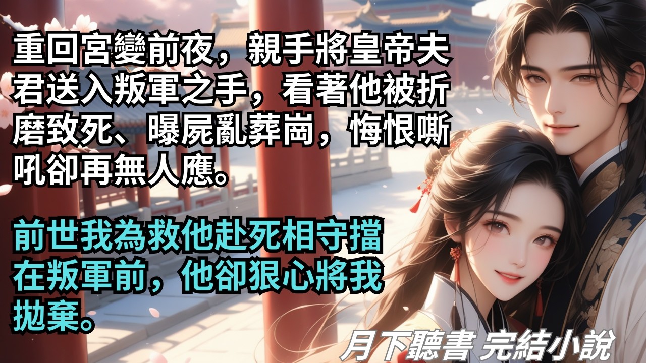 【完結小說】重回宮變前夜，親手將皇帝夫君送入叛軍之手，看著他被折磨致死，悔恨嘶吼卻再無人應。前世我為救他赴死擋在叛軍前，他卻狠心將我拋棄。#一口氣看完 #完整版 #古言小說 #小說 #爽文 #完結