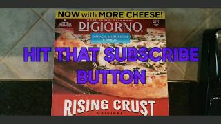REVIEW OF DIGIORNO PIZZA, RISING CRUST SPINACH, MUSHROOM AND GARLIC PIZZA