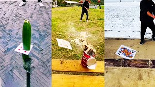 💥Collection Of Card Shooting Stunts.It's Incredible.|Card Throwing Trick Shots