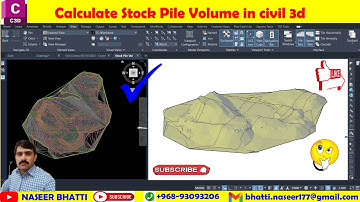 Calculate Stock Pile Volume in civil 3d | Stock Pile Volume Calculation in civil 3d