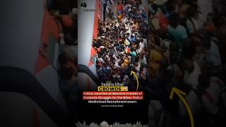 Bihar Exam Crowd 🥲 - ft. Samrat Chaudhary Airport Development 👏 #indiashorts #indianpolitics #bihar