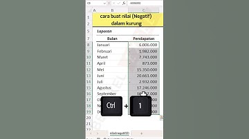 cara membuat nilai (NEGATIF) dalam kurung dan berwarna merah #shorts #dataanalysis #excel