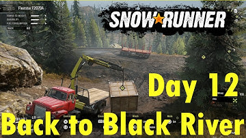 SnowRunner PS4 - Gameplay - Day 12 - Michigan - Finish Black River tasks
