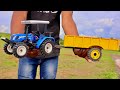 New Holland 6010 Xcel Tractor 🚜Unboxing with Trolley Die model | Rc Farming Equipment #rajminitoy