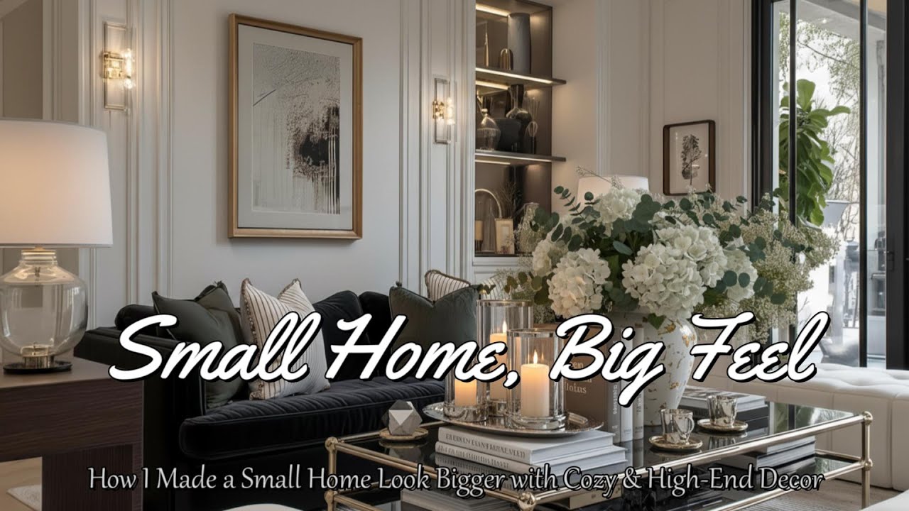 Luxury Small Home Interiors: How I Made a Small Home Look Bigger with Cozy & High-End Decor