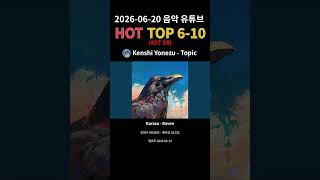 2026-06-20 지금 가장 HOT한 음악 유튜브 TOP 6-10 #shorts