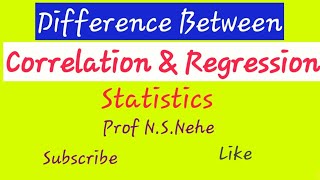 Difference between Correlation and regression | Statistics | Correlation | Regression