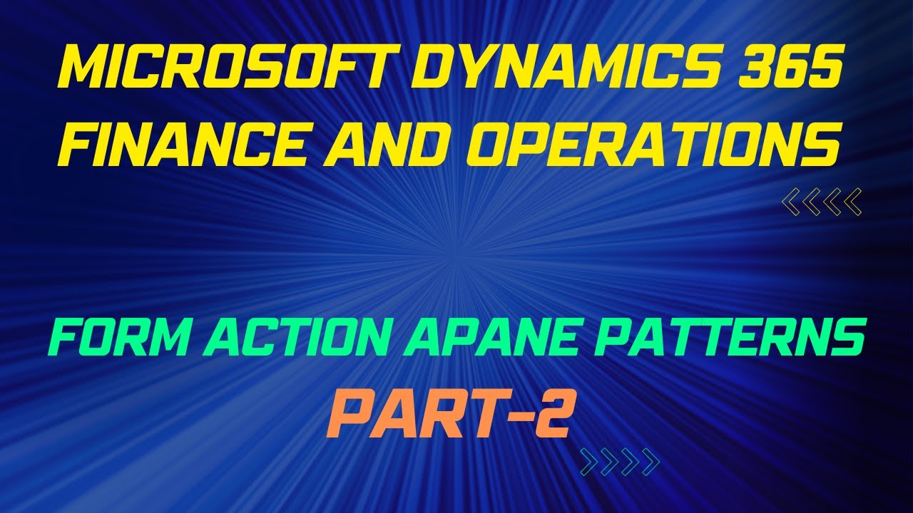 Form Action Pane Patterns in Microsoft Dynamics 365 | Beginners ...