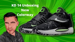 Nike KD 14 Unboxing Black Highlighted with Lime Glow Accents